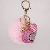 Heart keyring for women Pink nz