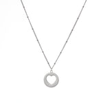 Heart necklace stainless steel Silver nz
