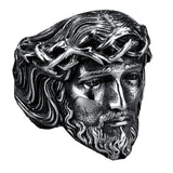Jesus face signet ring nz