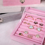 Jewellery box velvet pink nz