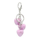 Keyring with Hearts Purple nz