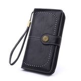 Large faux leather wallet Black nz