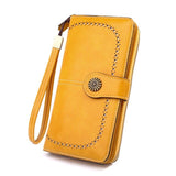 Large faux leather wallet Yellow nz
