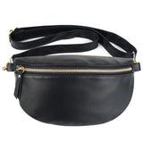 Large minimalist women’s bum bag Black nz