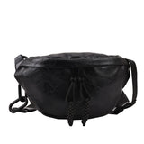 Large vegan leather bum bag Black nz