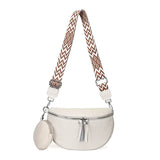Leather bum bag for women White nz