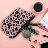 Leopard print makeup bag Pink nz