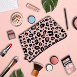 Leopard print makeup bag Pink nz
