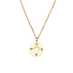 Men’s compass pendant Gold nz