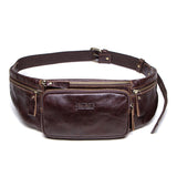 Men’s leather bum bag Dark brown nz
