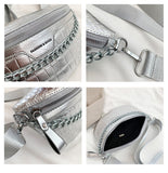 Metallic silver colour bum bag nz