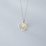 Minimalist silver sun necklace nz