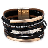 Modern leather bracelet for women One size fits all nz