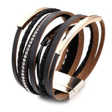 Modern leather bracelet for women One size fits all nz