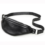 Modern leather bum bag Black nz