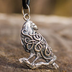 Odin Raven Necklace Silver nz