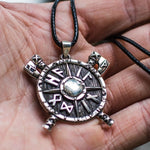 Odin shield necklace silver nz