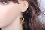 Orange cat earrings nz