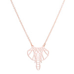 Origami elephant necklace Rose gold nz