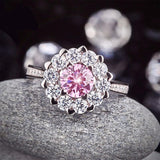 Precious stone flower ring nz