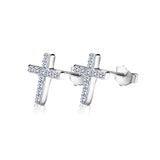 Prestige cross earrings Silver nz