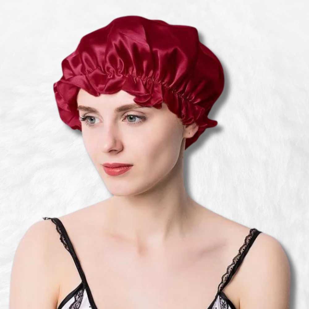 Red Night Cap Red silk sleep cap | Ahoa