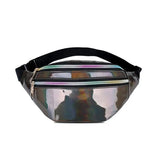 Reflective leather bum bag Brown nz