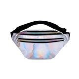 Reflective leather bum bag Grey nz