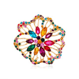Rhinestone brooch Gold nz