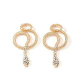 Rose gold diamond snake earrings nz