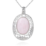 Rose quartz oval necklace No chain nz