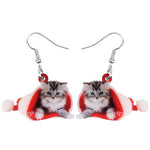 Santa Cat Earrings nz