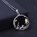 Sapphire butterfly and cat necklace nz