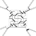 set of 4 Best friends necklace nz