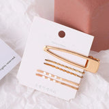 Set of 5 gold hair clips nz