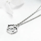 Silver cat necklace nz