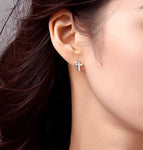 Silver cross earrings nz