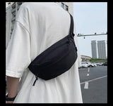 Simple black waist bag nz