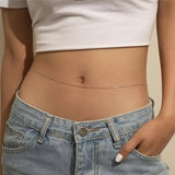 Simple Chain Belt Silver nz