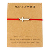 Simple cross bracelet Red nz