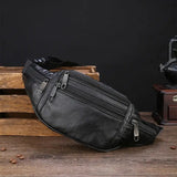 Simple men’s waist bag Black nz