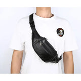Simple men’s waist bag Black nz