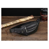 Simple men’s waist bag Black nz