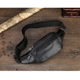 Simple men’s waist bag Black nz
