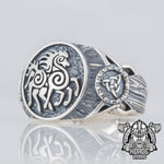 Sleipnir Silver Nordic Ring 5 (49.32 mm) nz