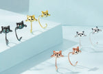 Small black cat earrings nz
