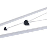 Small black hearts necklace nz