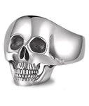 Solid Silver Skull Ring 54 mm nz