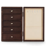 Solid Wood Trinket Box Dark brown White nz