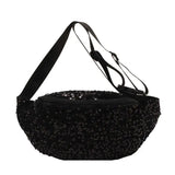 Sparkly bum bag Black nz